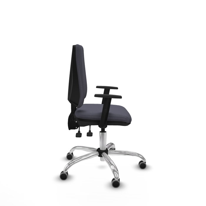 PIQUERAS Y CRESPO Silla de oficina Elche Gris oscuro con mecanismo Asincro y Base cromada PIQUERAS Y CRESPO Silla de oficina Elche Gris oscuro con mecanismo Asincro y Base cromada