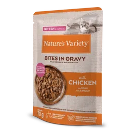 Affinity Nature's Variety Kitten Pollo Wet Bites Gravy 28x70 gr Alimento Húmedo para Gatos