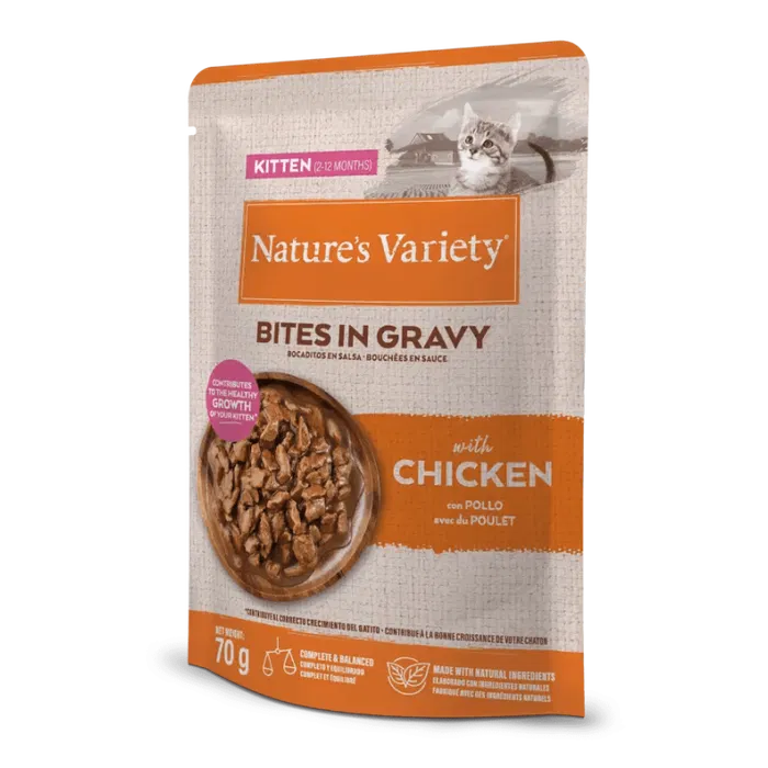 Affinity Nature's Variety Kitten Pollo Wet Bites Gravy 28x70 gr Alimento Húmedo para Gatos Affinity Nature's Variety Kitten Pollo Wet Bites Gravy 28x70 gr Alimento Húmedo para Gatos