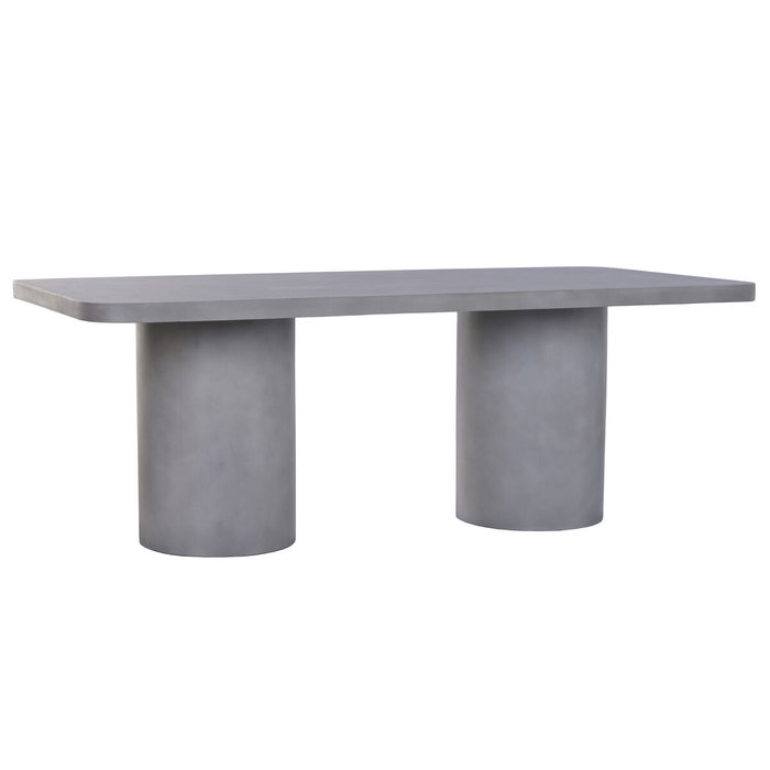 DKD Home Decor Mesa de Comedor de Hormigón 200x100x74 cm Gris