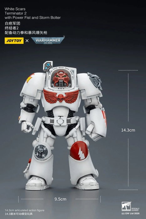 Joy Toy (CN) Warhammer 40,000 White Scars Terminator 2 con Power Fist y Storm Bolter