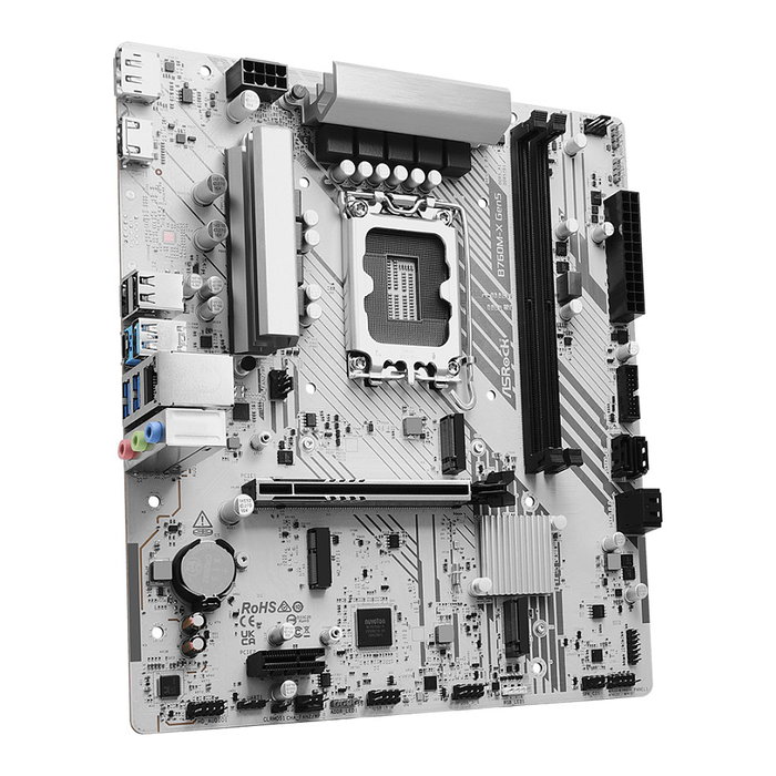 ASRock B760M-X GEN5 - Placa Base Intel B760 Socket LGA 1700 microATX con PCIe Gen5, DDR5 7200 MHz, HDMI, DisplayPort, 2.5G Ethernet y Windows 11 Compatible