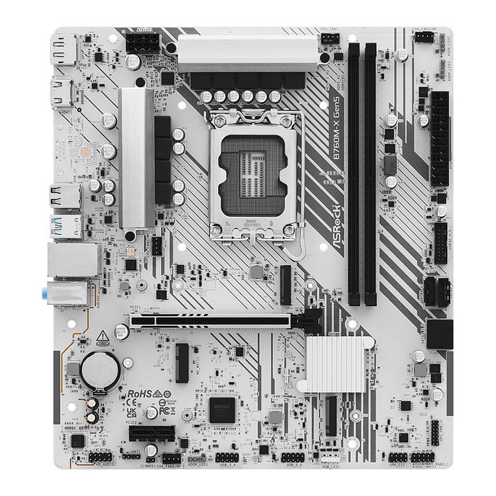 ASRock B760M-X GEN5 - Placa Base Intel B760 Socket LGA 1700 microATX con PCIe Gen5, DDR5 7200 MHz, HDMI, DisplayPort, 2.5G Ethernet y Windows 11 Compatible