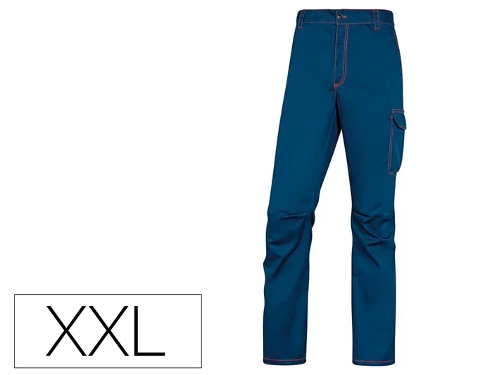 Deltaplus Pantalón de Trabajo Stretch Panostyle Azul Marino/Naranja Talla XXL Cintura Elástica 5 Bolsillos 63% Poliéster/Algodón/Elastano 260g/m² Deltaplus Pantalón de Trabajo Stretch Panostyle Azul Marino/Naranja Talla XXL Cintura Elástica 5 Bolsillos 63% Poliéster/Algodón/Elastano 260g/m²