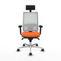PIQUERAS Y CRESPO Silla de oficina Horna Naranja y Blanco