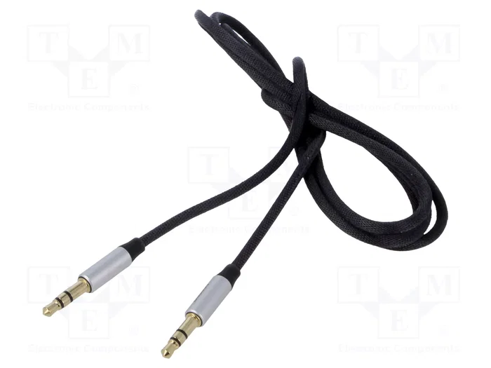 Baseus Yiven AUX miniJack 3,5 mm 1m negro y plata