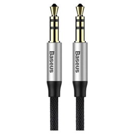 Baseus Yiven AUX miniJack 3,5 mm 1m negro y plata