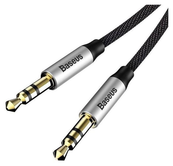 Baseus Yiven AUX miniJack 3,5 mm 1m negro y plata