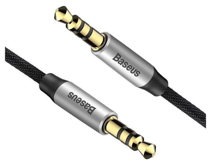 Baseus Yiven AUX miniJack 3,5 mm 1m negro y plata
