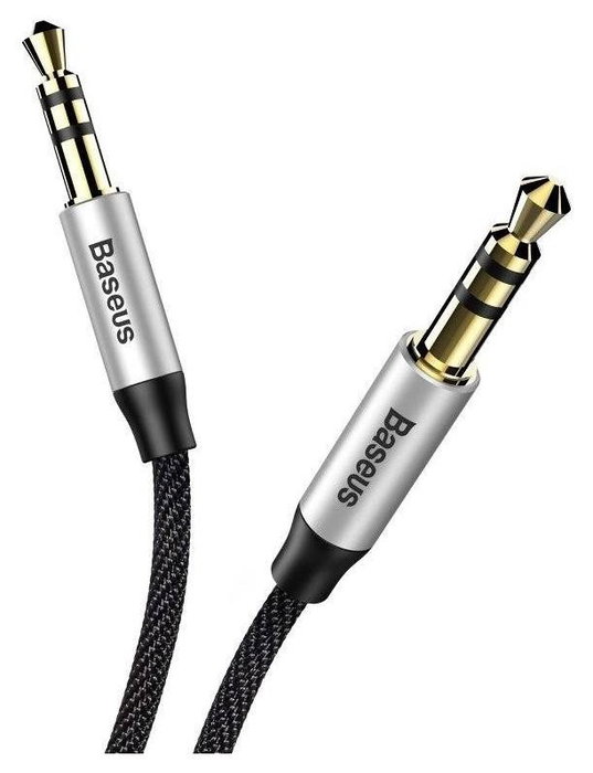 Baseus Yiven AUX miniJack 3,5 mm 1m negro y plata