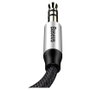 Baseus Yiven AUX miniJack 3,5 mm 1m negro y plata