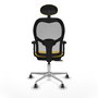 PIQUERAS Y CRESPO Silla de oficina Jorquera Sincro/Traslack Amarillo y Gris