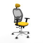 PIQUERAS Y CRESPO Silla de oficina Jorquera Sincro/Traslack Amarillo y Gris
