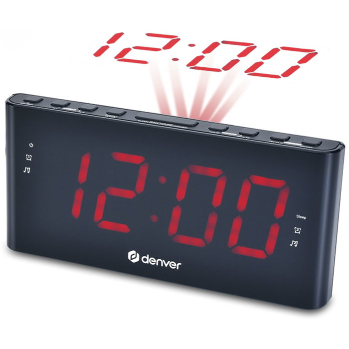Denver CPR-710 Reloj Despertador Digital Negro Denver CPR-710 Reloj Despertador Digital Negro