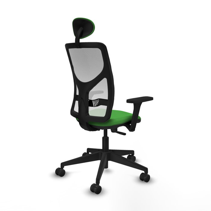 PIQUERAS Y CRESPO Silla de oficina Motilla con mecanismo Sincro, Verde y Blanco