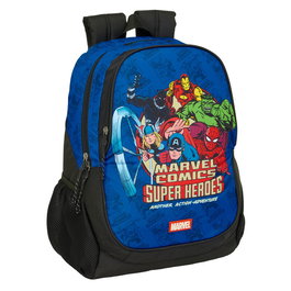 SAFTA Mochila Vengadores Avengers Marvel 44cm adaptable a carro, con dos compartimentos y bolsillos laterales