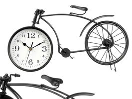 GIFTDECOR Reloj de Forja con Forma de Bicicleta, Negro, 20 cm Alto (Set de 4)