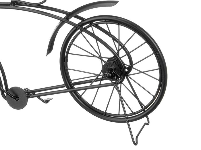GIFTDECOR Reloj de Forja con Forma de Bicicleta, Negro, 20 cm Alto (Set de 4)