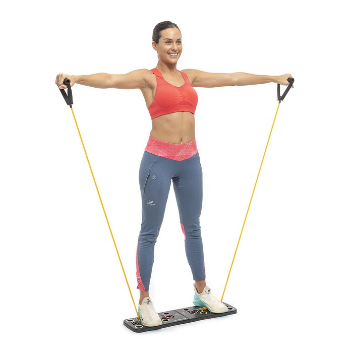Pack Tabla de Flexiones Push-Up con Bandas de Resistencia y Chaleco Deportivo Sauna Hombre L InnovaGoods