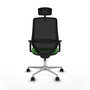 PIQUERAS Y CRESPO Silla de oficina Mardos con mecanismo Sincro/Traslack, Verde/Negro