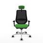 PIQUERAS Y CRESPO Silla de oficina Mardos con mecanismo Sincro/Traslack, Verde/Negro