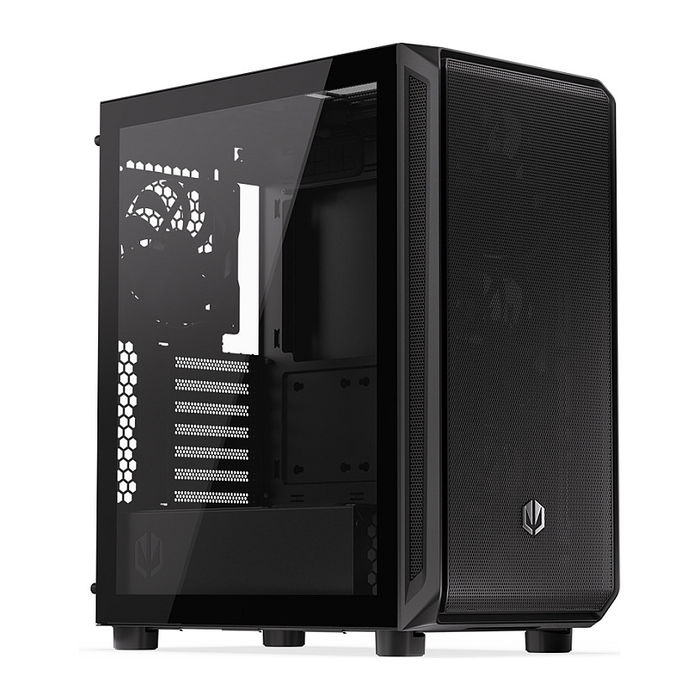 Endorfy Torre Midi EY2A010 Negra Vidrio Templado para Gaming