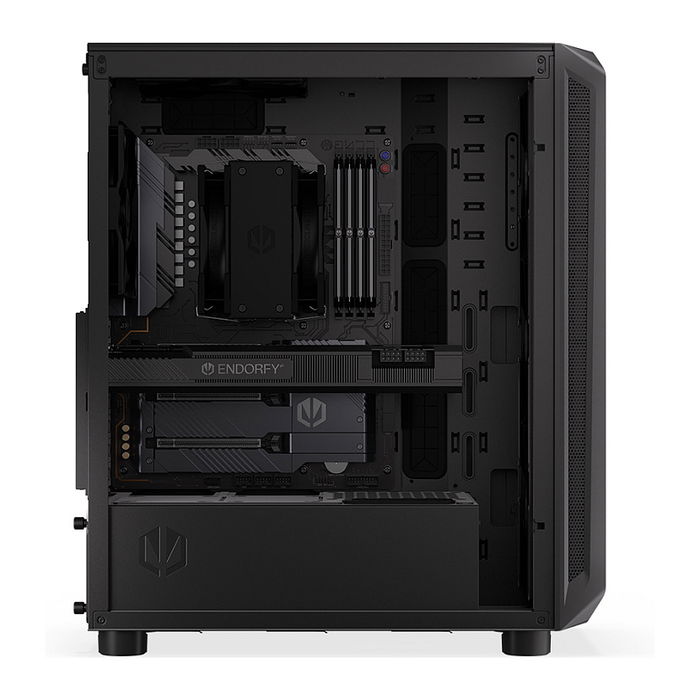 Endorfy Torre Midi EY2A010 Negra Vidrio Templado para Gaming