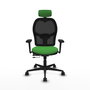 PIQUERAS Y CRESPO Silla de oficina Jorquera con mecanismo Sincro/Traslack, Verde y Negro
