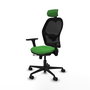 PIQUERAS Y CRESPO Silla de oficina Jorquera con mecanismo Sincro/Traslack, Verde y Negro