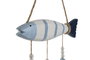 DKD Home Decor Decoración Colgante Resina de Peces, Azul y Blanco