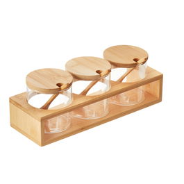 Leone Set 3 Botes Con Cucharas Medidas 28x9,3x10 cm