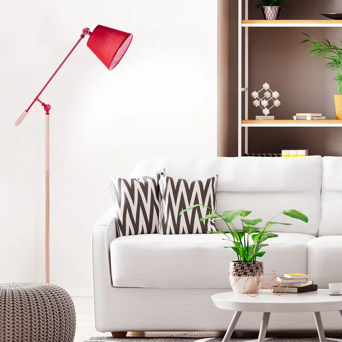 Lámpara de Suelo Aaron SKD-F005-R Diseño Nórdico Elegante Versátil para Hogar y Comercios