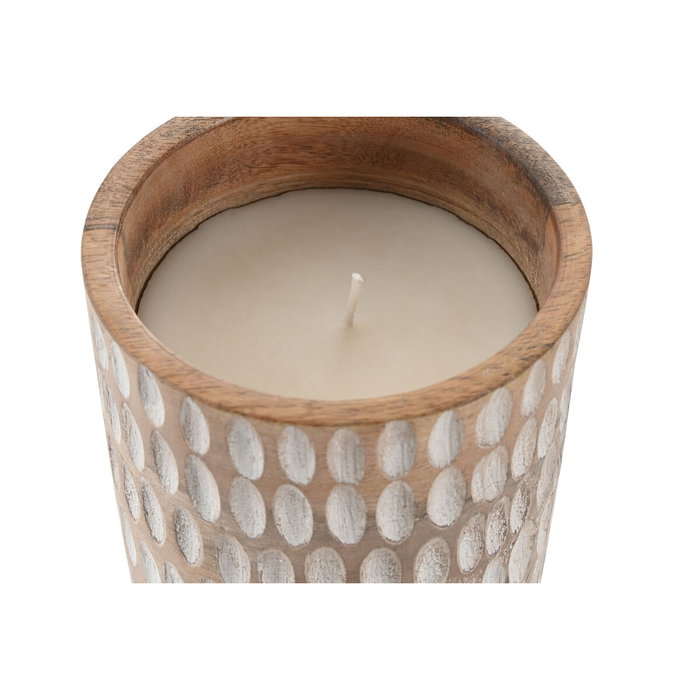 DKD Home Decor Vela de Cera de Soja Mango Tallada 530 g