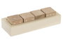 DKD Home Decor Juego Set 2 Mango Resina con Dados Blanco