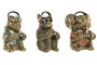 DKD Home Decor Set de 3 Figuras de Resina Multicolor Surtidas