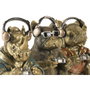 DKD Home Decor Set de 3 Figuras de Resina Multicolor Surtidas