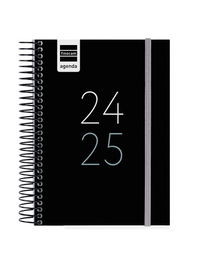 Dohe 52059 Agenda Escolar 2025-2026 Tamaño A5 Tapa Cartón Semana Vista Modelo System Basic Negro