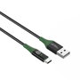 MicroConnect Cable USB-A a USB-C Smart Charge 2m Negro/Verde