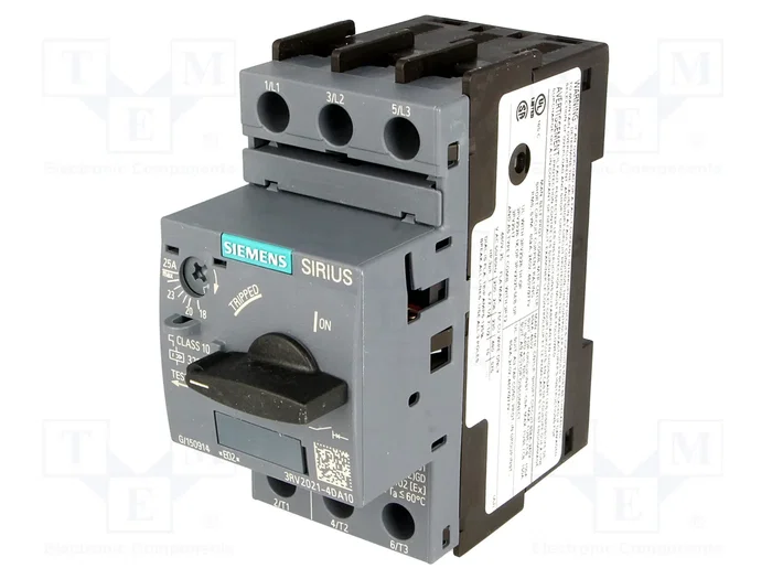 Siemens 3RV20214DA10 Interruptor de protección de motor S0 20-25A Class10 con conexión por tornillo Siemens 3RV20214DA10 Interruptor de protección de motor S0 20-25A Class10 con conexión por tornillo