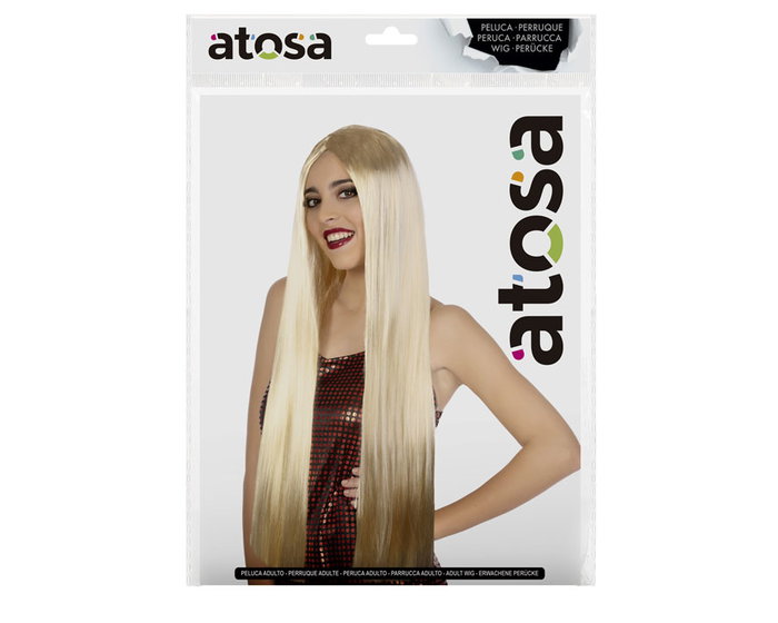 Peluca Larga Lisa Rubia 80 cm 160 gr