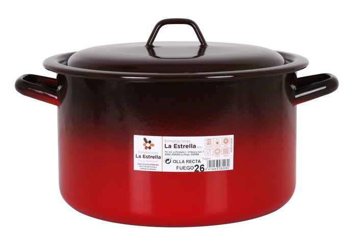 Olla Recta La Estrella con Tapa 26 cm - 7.7L (4 Unidades)