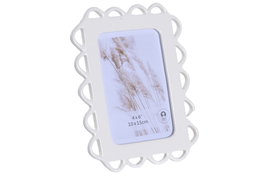 DKD Home Decor Marco de Fotos de Cerámica 13x18 cm Blanco