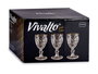 Vivalto Copa Agua 254ml Vidrio Transparente con Filo Oro 8x15.5x8 cm (Set de 36)