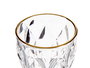 Vivalto Copa Agua 254ml Vidrio Transparente con Filo Oro 8x15.5x8 cm (Set de 36)