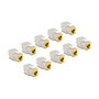 DeLOCK Módulo Keystone RJ45 hembra a LSA Cat.6A montaje sin herramientas amarillo Set 10 piezas