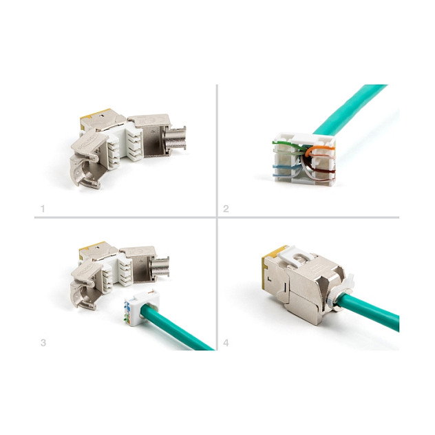 DeLOCK Juego de 10 Módulos Keystone RJ45 a LSA Cat.6A Amarillos sin ...
