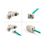 DeLOCK Módulo Keystone RJ45 hembra a LSA Cat.6A montaje sin herramientas amarillo Set 10 piezas