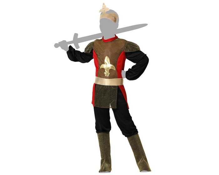 Disfraz Rey Medieval Niños Infantil Dorado Talla 5-6 Años 4 Piezas