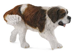 Collecta San Bernardo L-88506 Escala L Perro Figura Juguete Pintada a Mano para Niños +3 Años