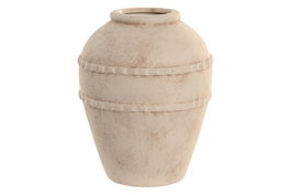 DKD Home Decor Jarrón de Resina Beige 20x20x25,5 cm (Pack de 2)